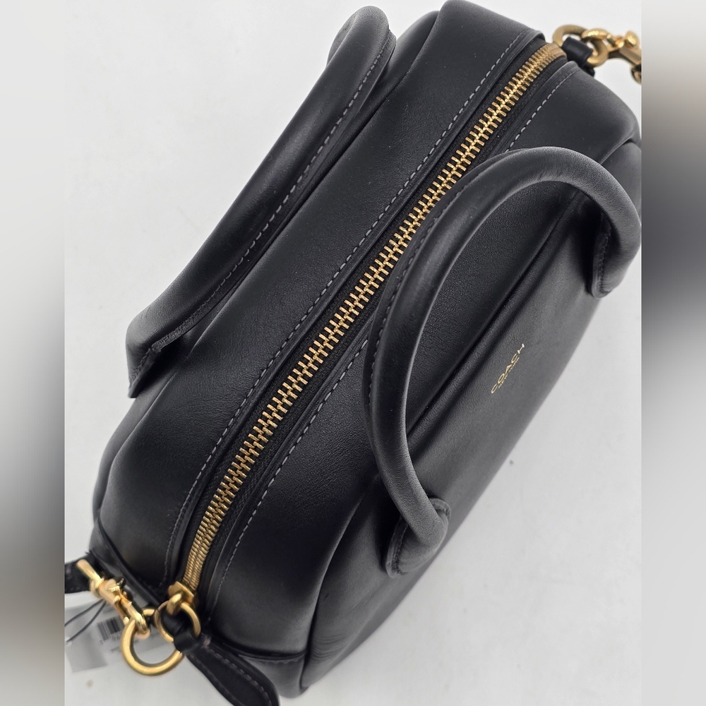 Coach Glovetanned Leather Borough Bowling Bag, Black - Picture 7 of 16
